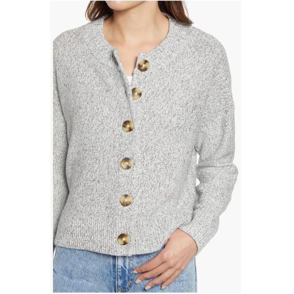 Madewell Sweaters - MADEWELL Broadway Crewneck Cardigan Sweater In Grey Size XS NWT